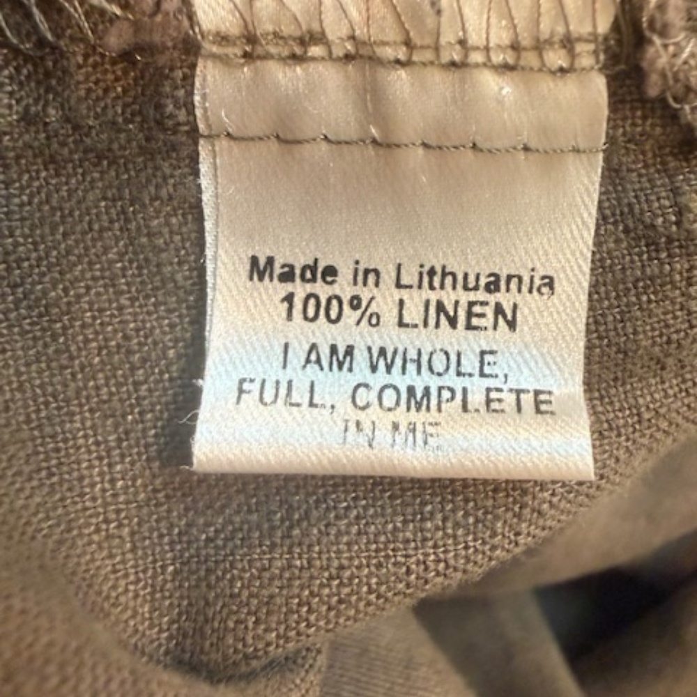 Flax Jeanne Engelhart Maxi Skirt Pull On Linen Sz. L Brown Lagenlook Minimalist - Picture 6 of 8